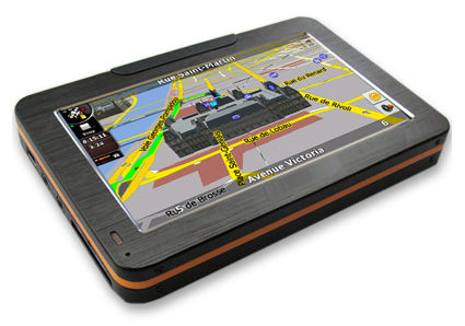 4.3インチポータブル車両ナビゲーター GPS V4302 サポート BT,AV-IN,FM,マルチメディアプレーヤー